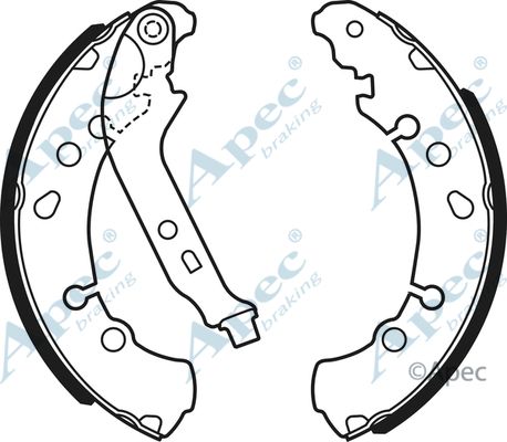 APEC BRAKING Bremžu loku komplekts SHU753